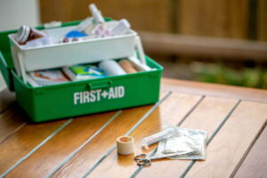 Top 10 Tips to Avoid Workplace Accidents First Aid Kit On The Table 2021 08 28 23 40 53 Utc 300x200